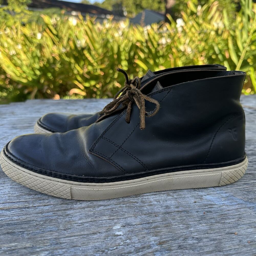 Frye Brett High Top Sneaker Men’s 10.5 Shoes Black Leather 950